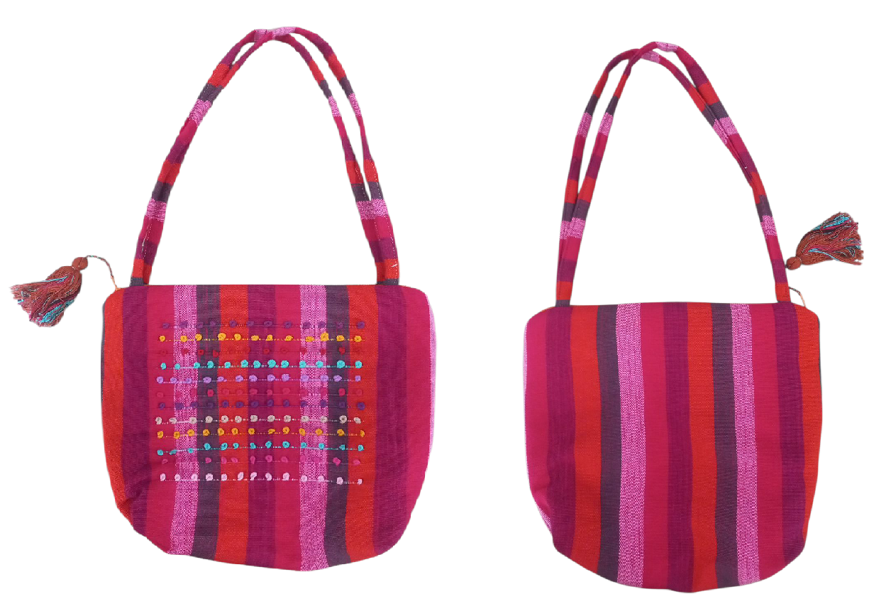 BOLSA HILO TELAR CON ASA Y FORRO